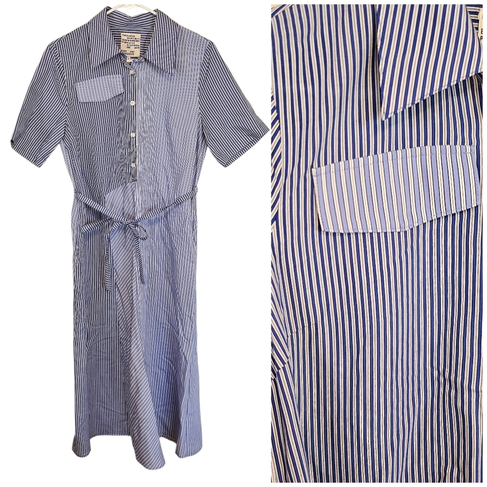 Baum Und Pferdgarten T-Shirt Button Down Oversized Midi Striped Belted Dress
